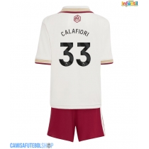 Camisa de time de futebol Arsenal Riccardo Calafiori #33 Replicas 3º Equipamento Infantil 2025-26 Manga Curta (+ Calças curtas)